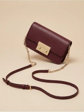 Michael Kors Sloan Saffiano Leather Crossbody Bag Burgundy